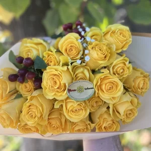 twenty four yellow roses