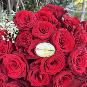 24 premium red roses Los Angeles flower delivery service.